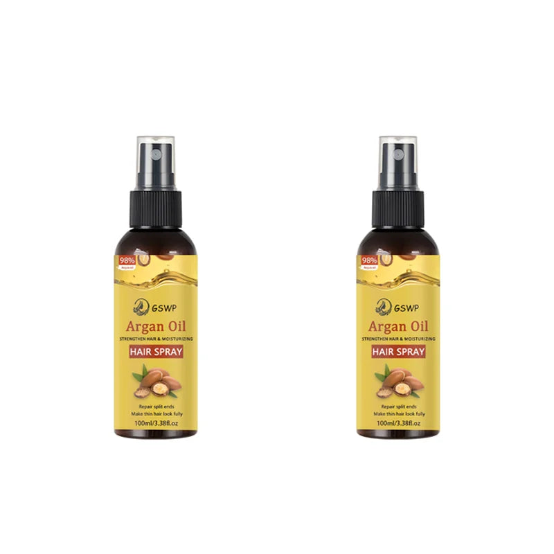 GSWP Argan Oil HAIR SPRAY, deep moisturizing and smooth, with anti-heat protection effect, suitable for all hair types.100/200ml Halalzen