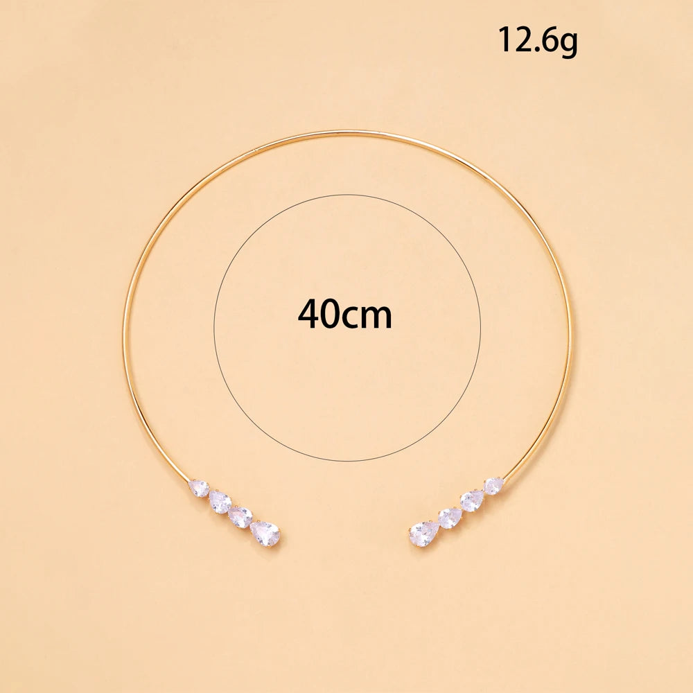 Stonefans Water Drop Rhinestone Choker – Sparkly Bling Necklace for Women’s Prom & Wedding