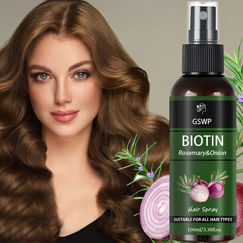 GSWP Biotin Rosemary & Onion Hair Care Spray, frizzy and split-end hair Deeply moisturises, nourishes Repairs damaged.100/200ml Halalzen