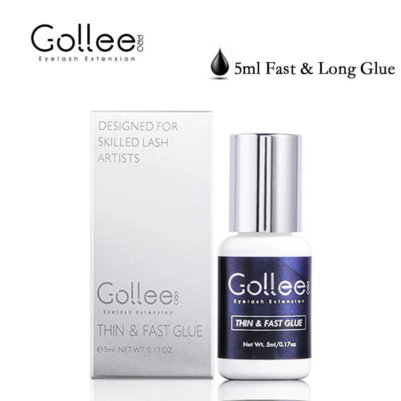 Gollee 0.5s Fast Dry Lash Adhesive Long Lasting 6-8 weeks Eyelashes Glue for Eyelash Extensions No Irritation Glue Makeup tools Halalzen