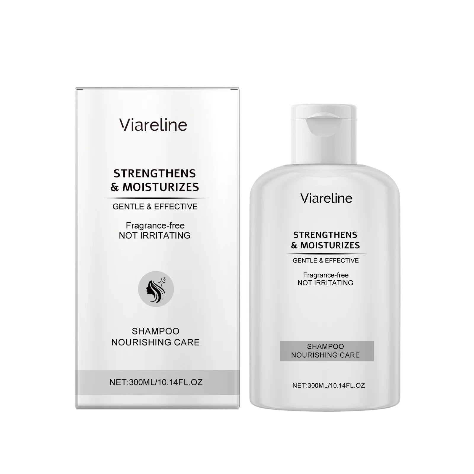 Viareline 300ml Nourish Care Shampoo & Conditioner Set Oil Control Strengthen Root Repair Breakage Split Ends Hair Wash Set Halalzen