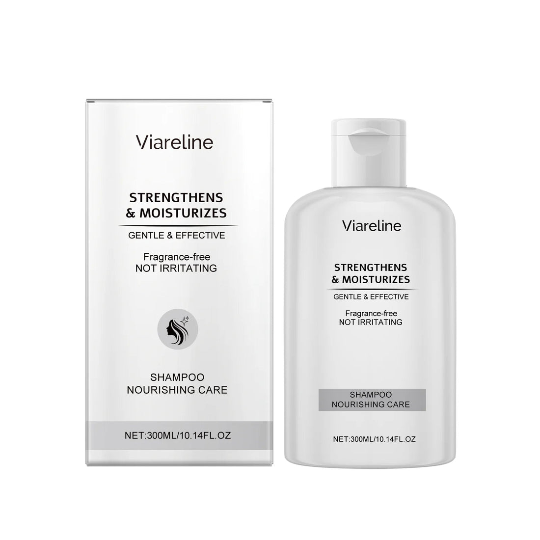 Viareline 300ml Nourish Care Shampoo & Conditioner Set Oil Control Strengthen Root Repair Breakage Split Ends Hair Wash Set Halalzen