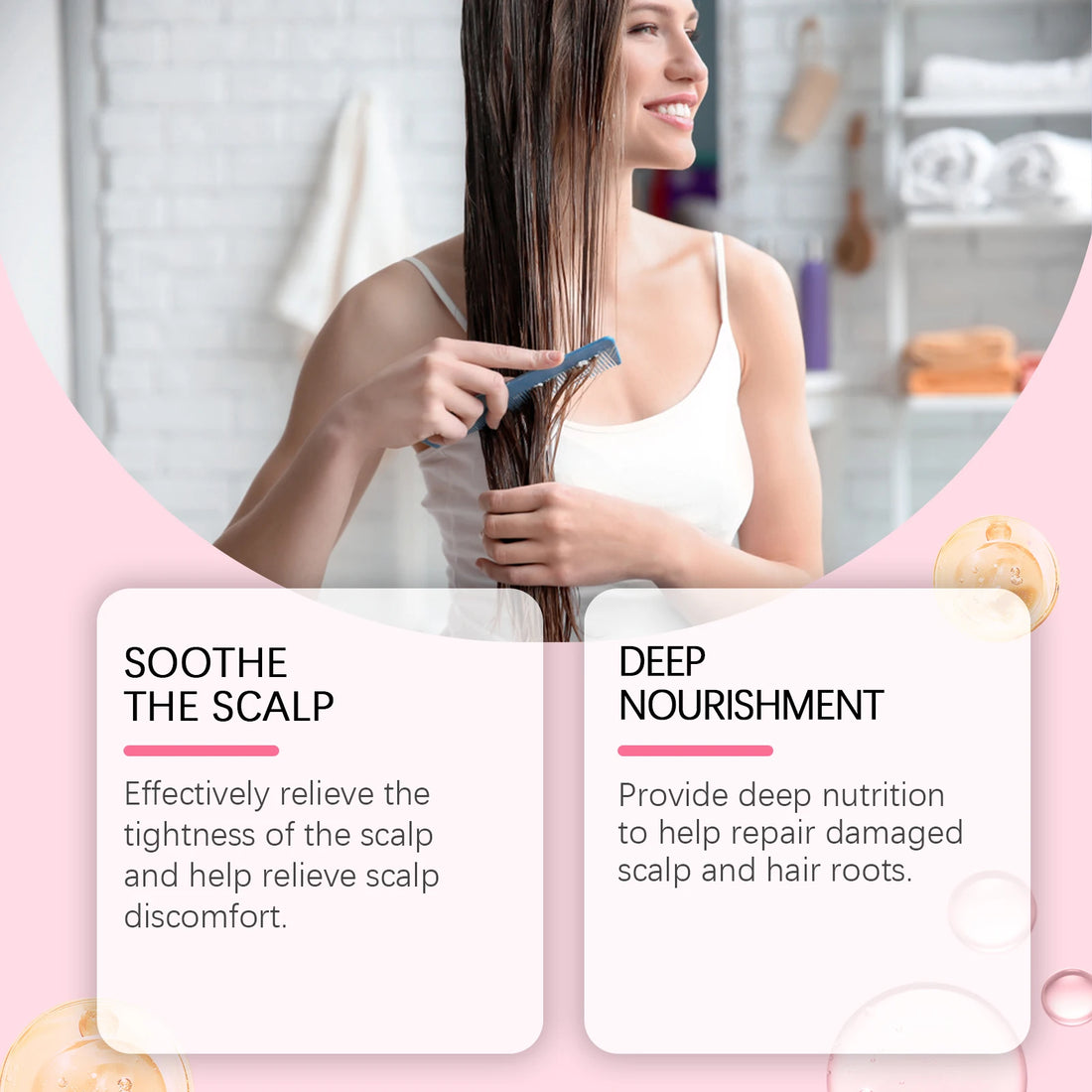 Pre-wash Hair Serum Ginger Root Extract Deeply Nourishes Scalp Softens Hair Reduces Split Ends Premium Scalp Care Treatment Essence