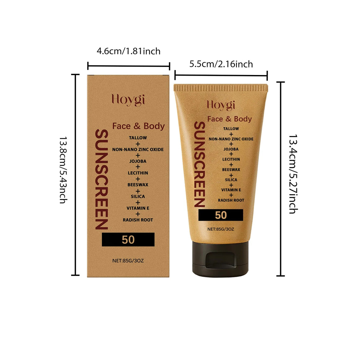 Hoygi Light Sunscreen Cream Refreshing Prevent Sunburn Moisturizing Non-sticky Reduce Dryness Soothing Discomfort Body Sunscreen Halalzen