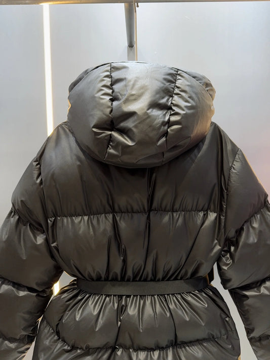 2025 Autumn Must-Have! Women's Solid Color Cotton Jacket - Hooded Waist-Defined, Cozy & Durable, Perfect for Layers & Outings