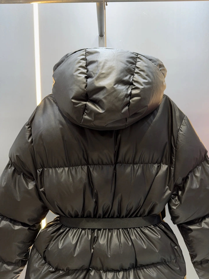 2025 Höstens Måste Ha! Damjacka i enfärgad bomull - Med huva, markerad midja, varm och slitstark, perfekt för lager på lager och utflykter