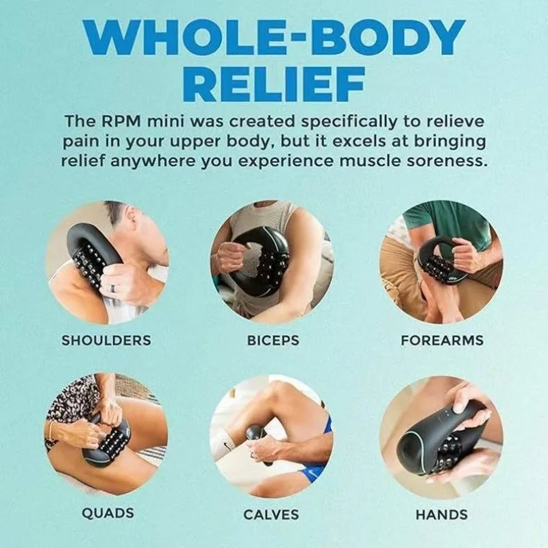Summer Camping Massager, Electric Handheld Relaxation Roller Massager - Camping Supplies and Equipment, USB Rechargeable, Adjustable Speed, Portable Massager, Suitable for Gym, Home, Office, Travel, Muscle Relaxation Device,
