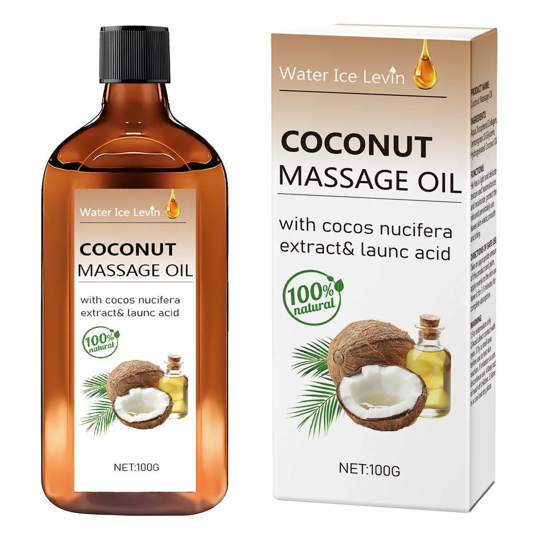 100% Natural Coconut Massage Oil with Lemongrass | Winter Skin Hydration & Glow | Non-Greasy Relaxing Ritual