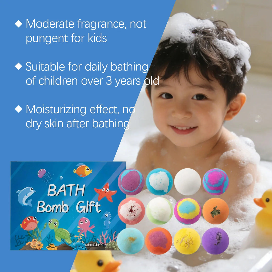 Toy Bath Ball Box With Mild Ingredients Care Moisturizing And Cleaning Body And Skin Daily Bathing Care Natural And Organic Bubble Bath Bombs