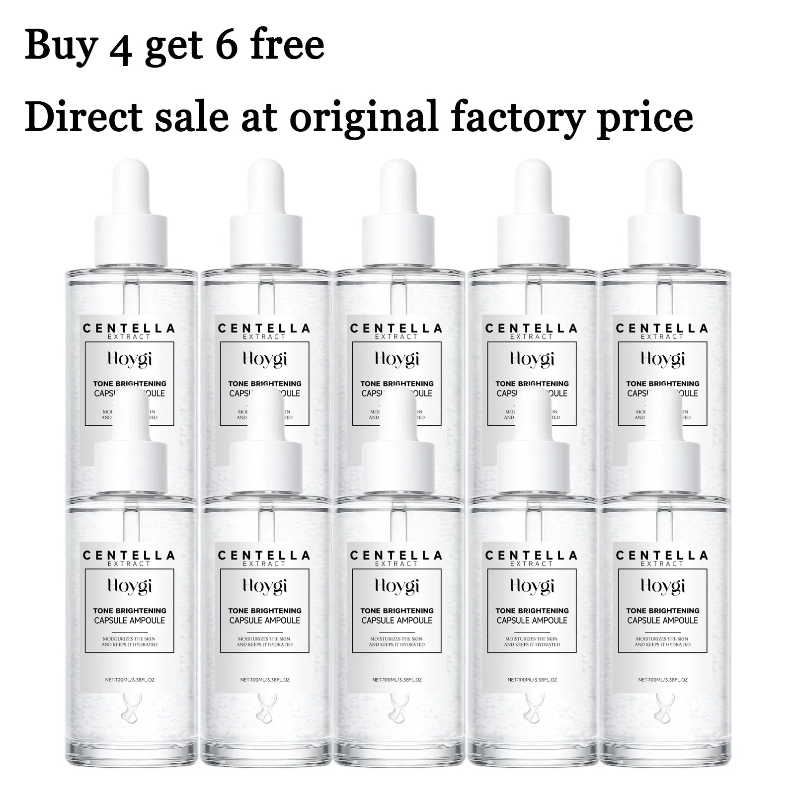 100ML Centella Face Serum Deep Moisturizing Improve Skin Texture Nourishing Pores Enhance Smoothness Glowing Non-greasy Daily Care Face Serum