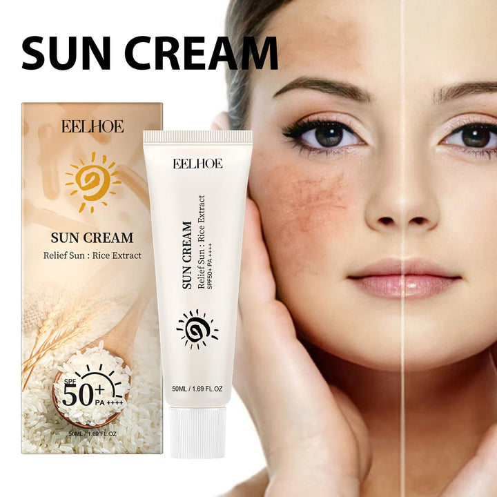 Sunscreen Spf 50+ Uv Shield Reduce Dryness Sunburn Repair Firming Skin Refreshing Oil Control Hydrate Brighten Sun Block Cream Halalzen
