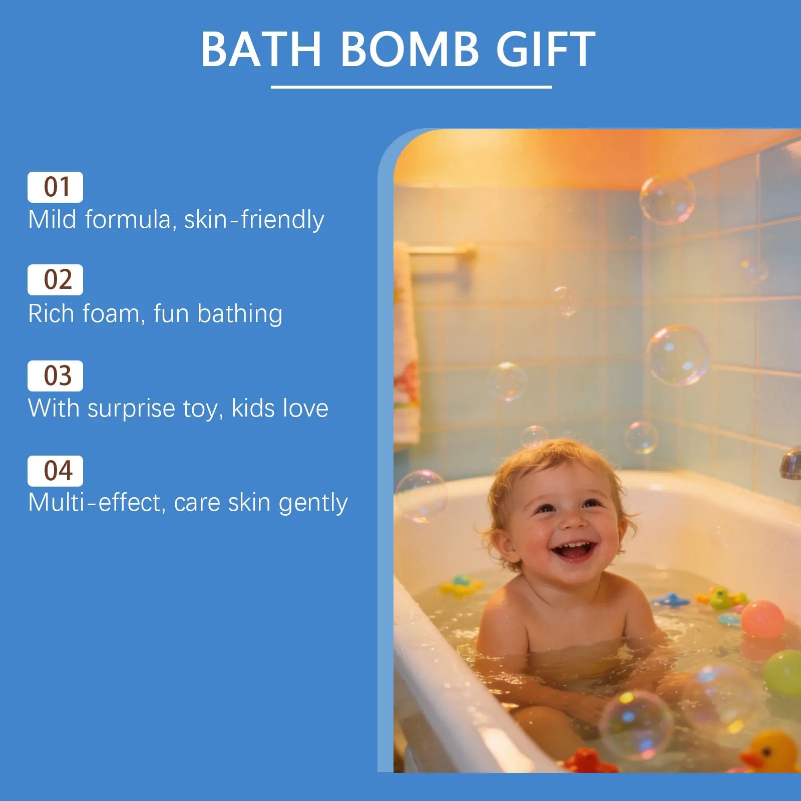 Toy Bath Ball Box With Mild Ingredients Care Moisturizing And Cleaning Body And Skin Daily Bathing Care Natural And Organic Bubble Bath Bombs
