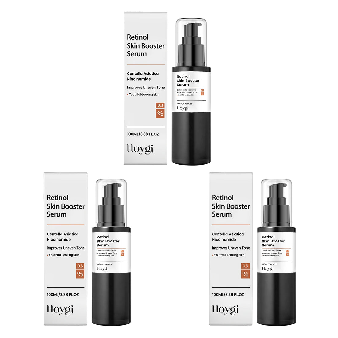 Hoygi Retinol Facial Serum Gentle Hydrating Brighten Skin Tone Firming Lifting Anti-Aging Smooth Fine Lines Daily Face Skin Care