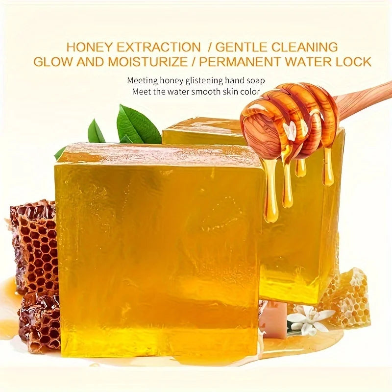 Natural Honey Handmade Soap Set with Essential Oils - 100g x 2pcs, Unisex, Perfect for Home or Travel Halalzen