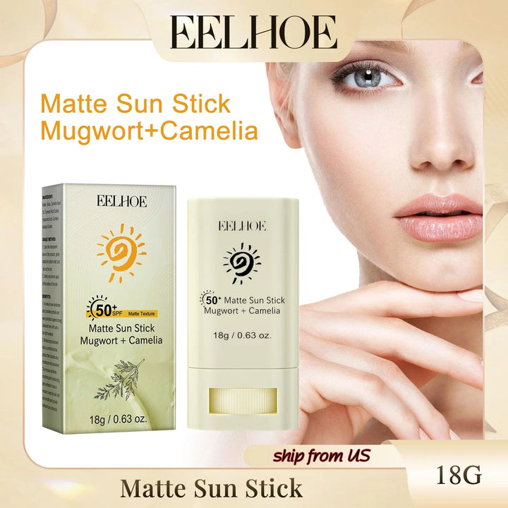 Portable SPF 50 Matte Bar Blocker Face Sunscreen Cream Moisturizing Refreshing Matte Sun Stick Whitening Skin Sunblock Lotion Halalzen