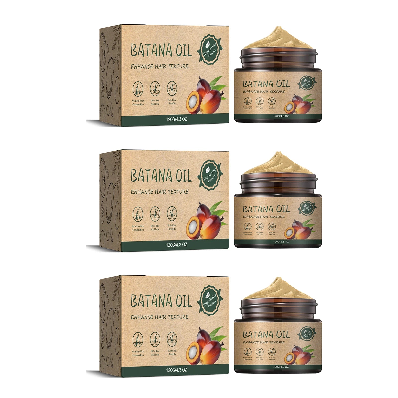Batana Oil Hair Care Cream Deeply Moisturizes Scalp Stimulates Growth Restores Softness Revitalizes Hair Balanced Healthy Shine Hair Care Balm