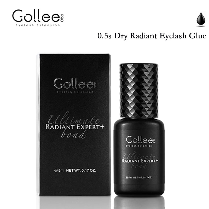 Gollee 0.5s Fast Dry Lash Adhesive Long Lasting 6-8 weeks Eyelashes Glue for Eyelash Extensions No Irritation Glue Makeup tools Halalzen
