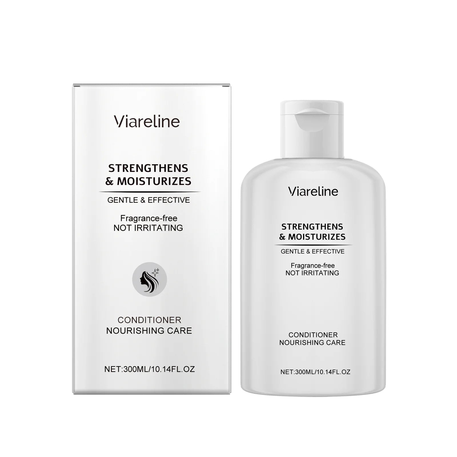 Viareline 300ml Nourish Care Shampoo & Conditioner Set Oil Control Strengthen Root Repair Breakage Split Ends Hair Wash Set Halalzen