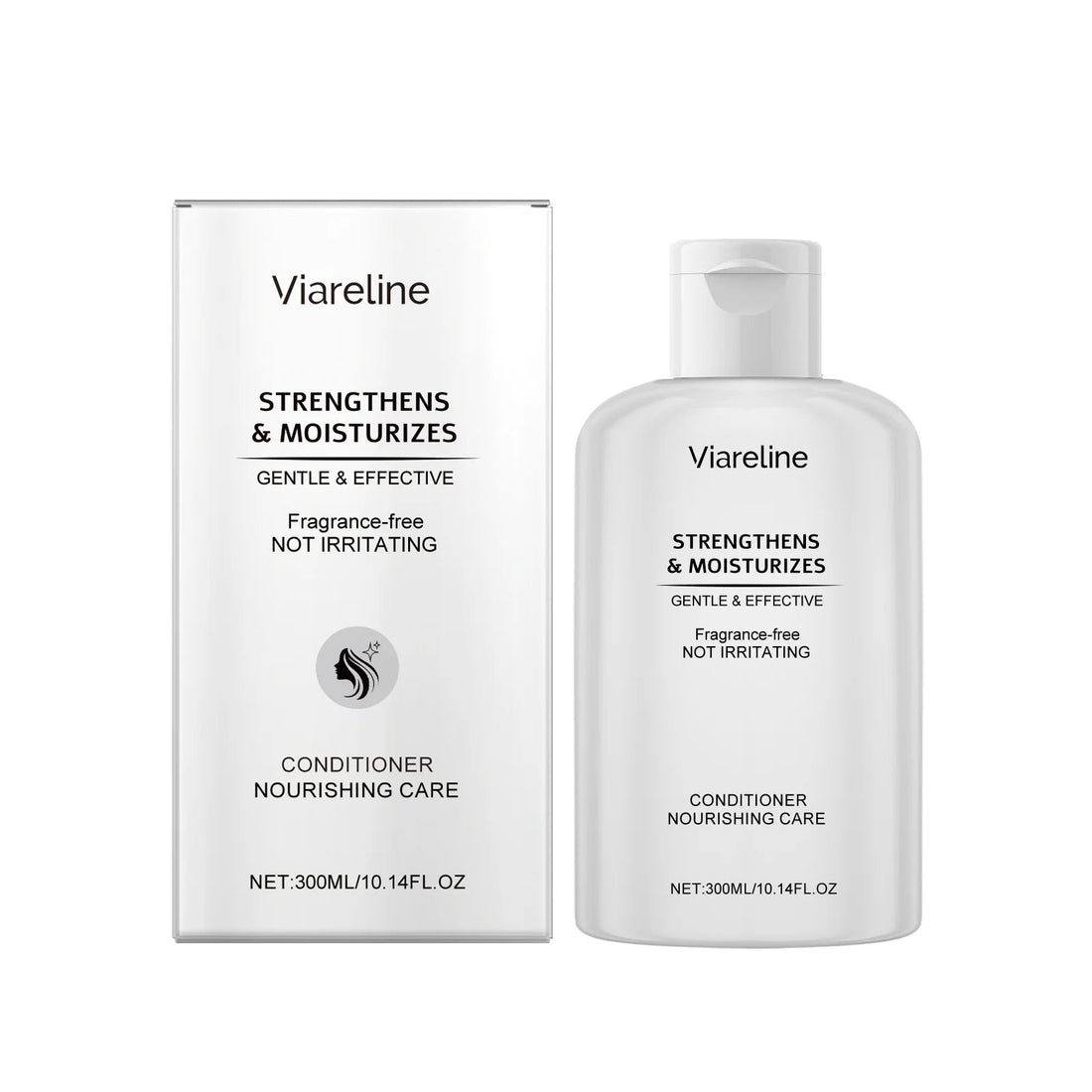 Viareline 300ml Nourish Care Shampoo & Conditioner Set Oil Control Strengthen Root Repair Breakage Split Ends Hair Wash Set Halalzen
