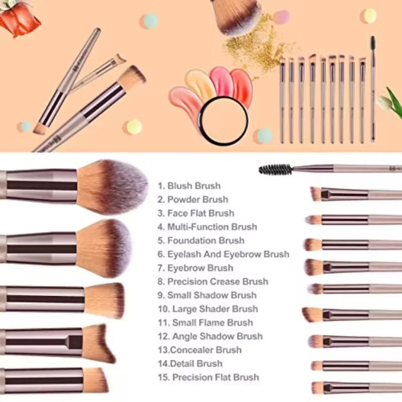 Premium Makeup Brushes Set, Including Makeup Brushes, Hairband Wrist Sponge Ball Powder Puff Silicone Cleaning Makeup Brush Tool