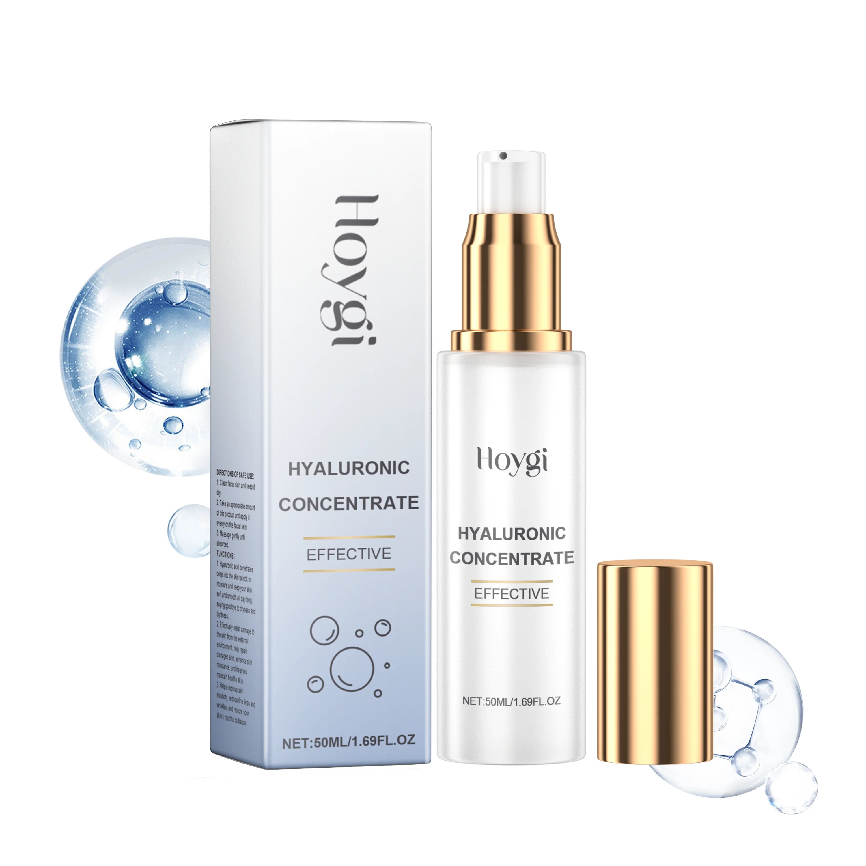 50ML Hyaluronic Acid Face Serum Gentle Hydrating Improve Skin Texture Enhance Smoothness Anti-oxidant Glowing Facial Serum