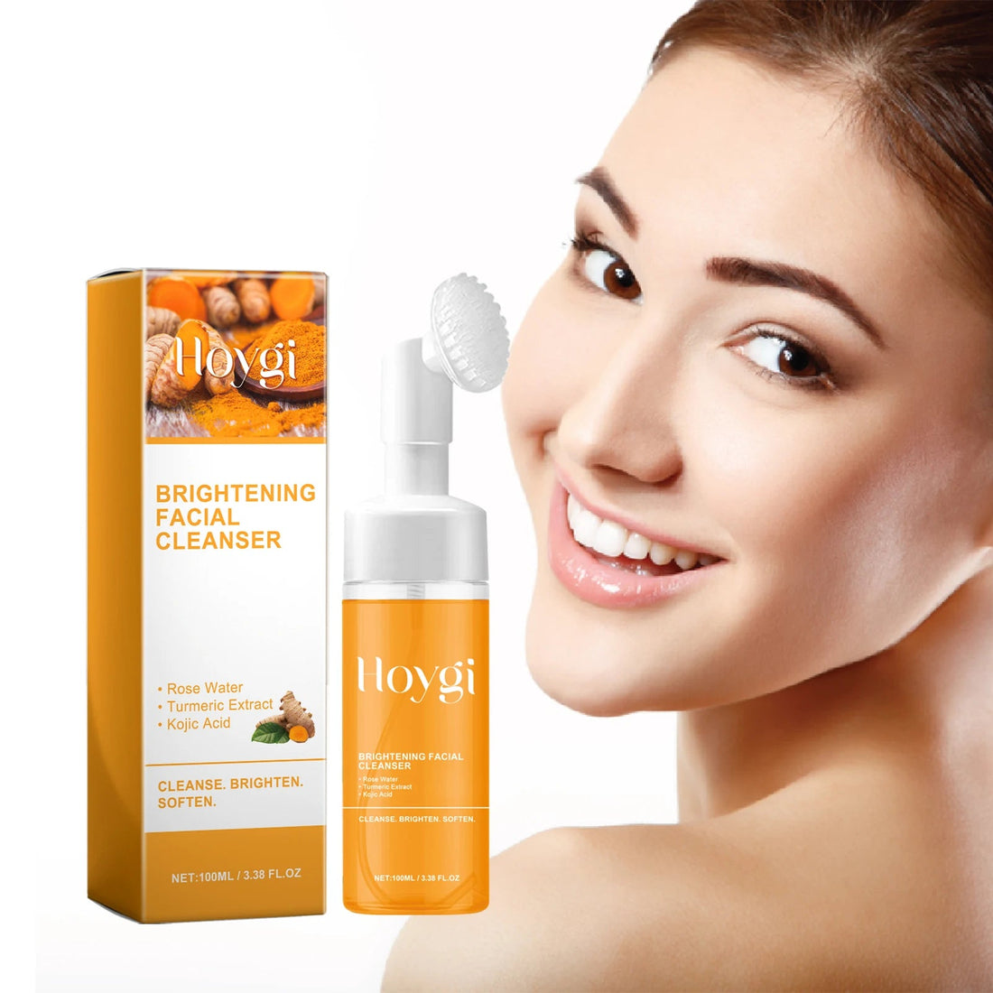 Turmeric Cleansing Milk Blackhead Keratin Remove Oil Control Shrink Pores Reduce Acne Scars Hydrate Moisturize Facial Cleanser Halalzen