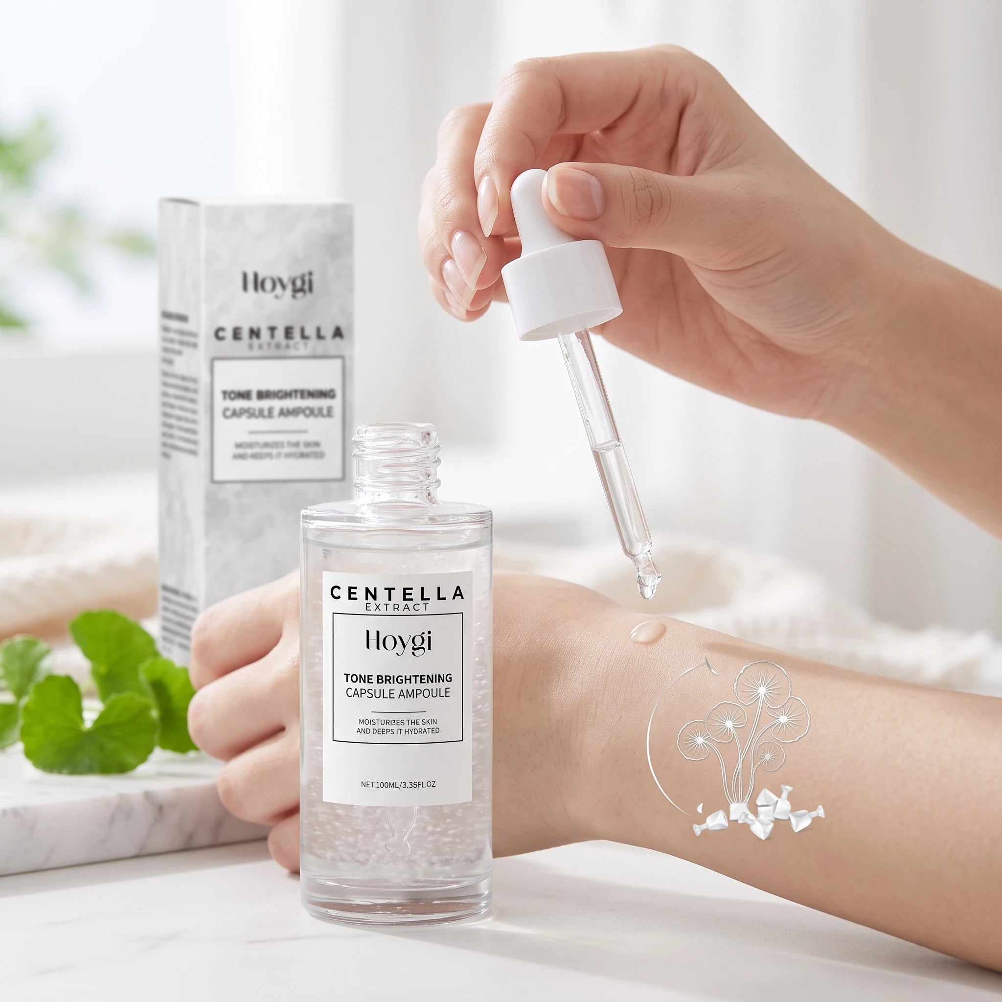 100ML Centella Face Serum Deep Moisturizing Improve Skin Texture Nourishing Pores Enhance Smoothness Glowing Non-greasy Daily Care Face Serum