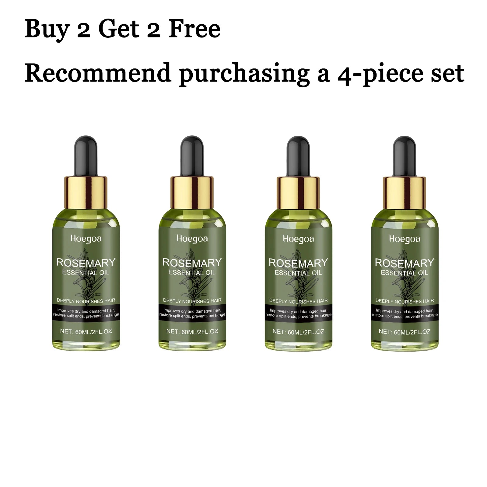 60ML Rosemary Essence Oil Moisturizing Nourishing Scalp Enhance Smoothness Repairing Damaged Hair Restore Spilt Ends Strengthen Barrier Volumizing Hair Care Oil