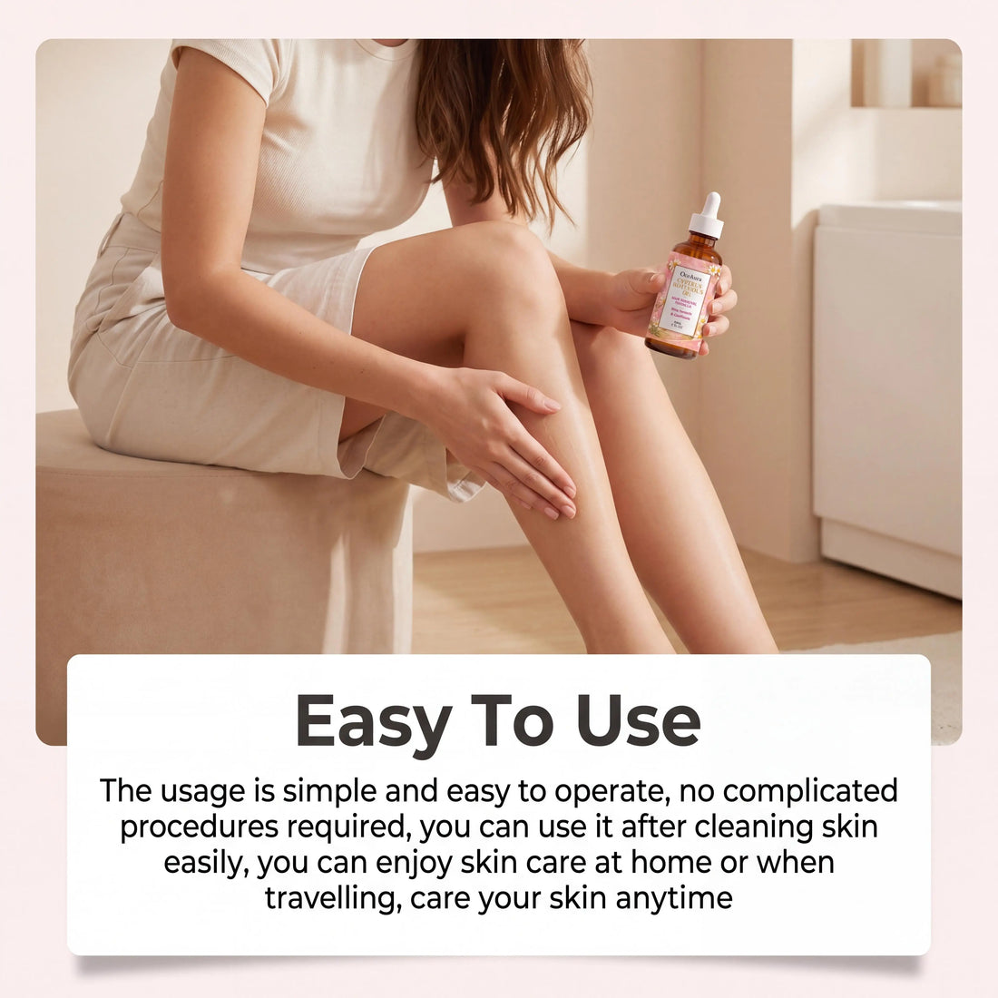 Oceaura Rotundus Hair Removal Care Essential Oil Reduces Growth Soothing Moisturizing Shrinking Pores Body Hair Removal Gentle Depilatory Care Oil