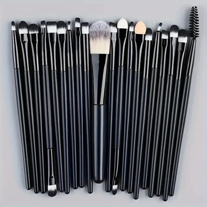 20Pcs Makeup Brushes Set Eyeliner Brush Blending Brush Makeup Brush for Cheeks Eye Cosmetic Foundation Brush with Makeup Sponge