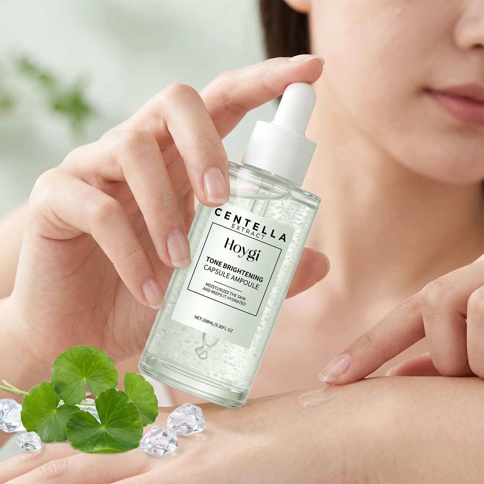 100ML Centella Face Serum Deep Moisturizing Improve Skin Texture Nourishing Pores Enhance Smoothness Glowing Non-greasy Daily Care Face Serum