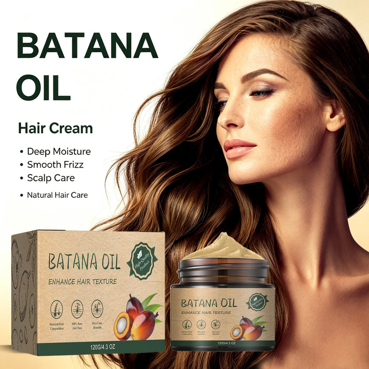Batana Oil Hair Care Cream Deeply Moisturizes Scalp Stimulates Growth Restores Softness Revitalizes Hair Balanced Healthy Shine Hair Care Balm