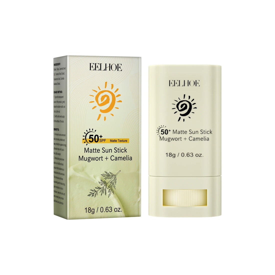 Portable SPF 50 Matte Bar Blocker Face Sunscreen Cream Moisturizing Refreshing Matte Sun Stick Whitening Skin Sunblock Lotion Halalzen
