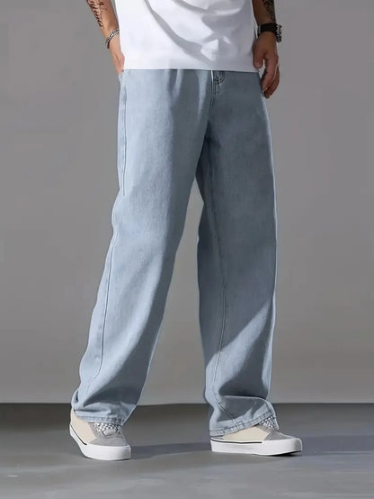 Men's Straight Leg Jeans, Mid Weight Cotton Construction, Reinforced Pocket Technology, Transitional Style for Business and Outd
