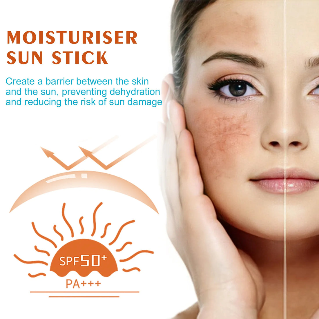 UV Protection Sun Stick Spf50 Waterproof Sweatproof Solar Blocker Moisturizing Lightweight Prevent Sunburn Anti Oxidant Sunblock