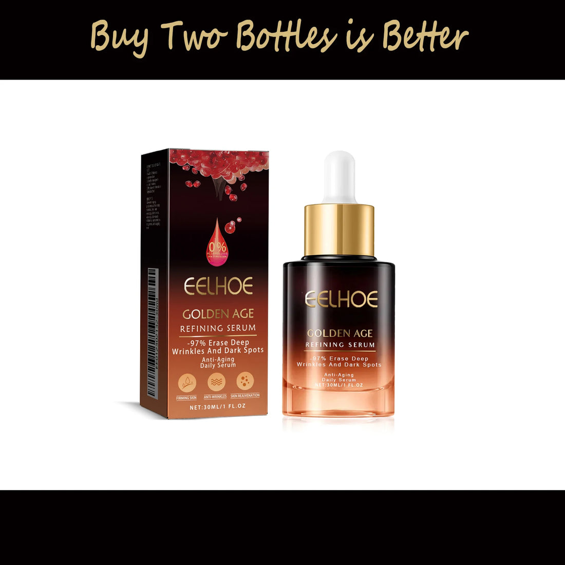 EELHOE 30ml Golden Age Essence Lightens fine lines, tightens skin, hydrates and moisturizes facial essence