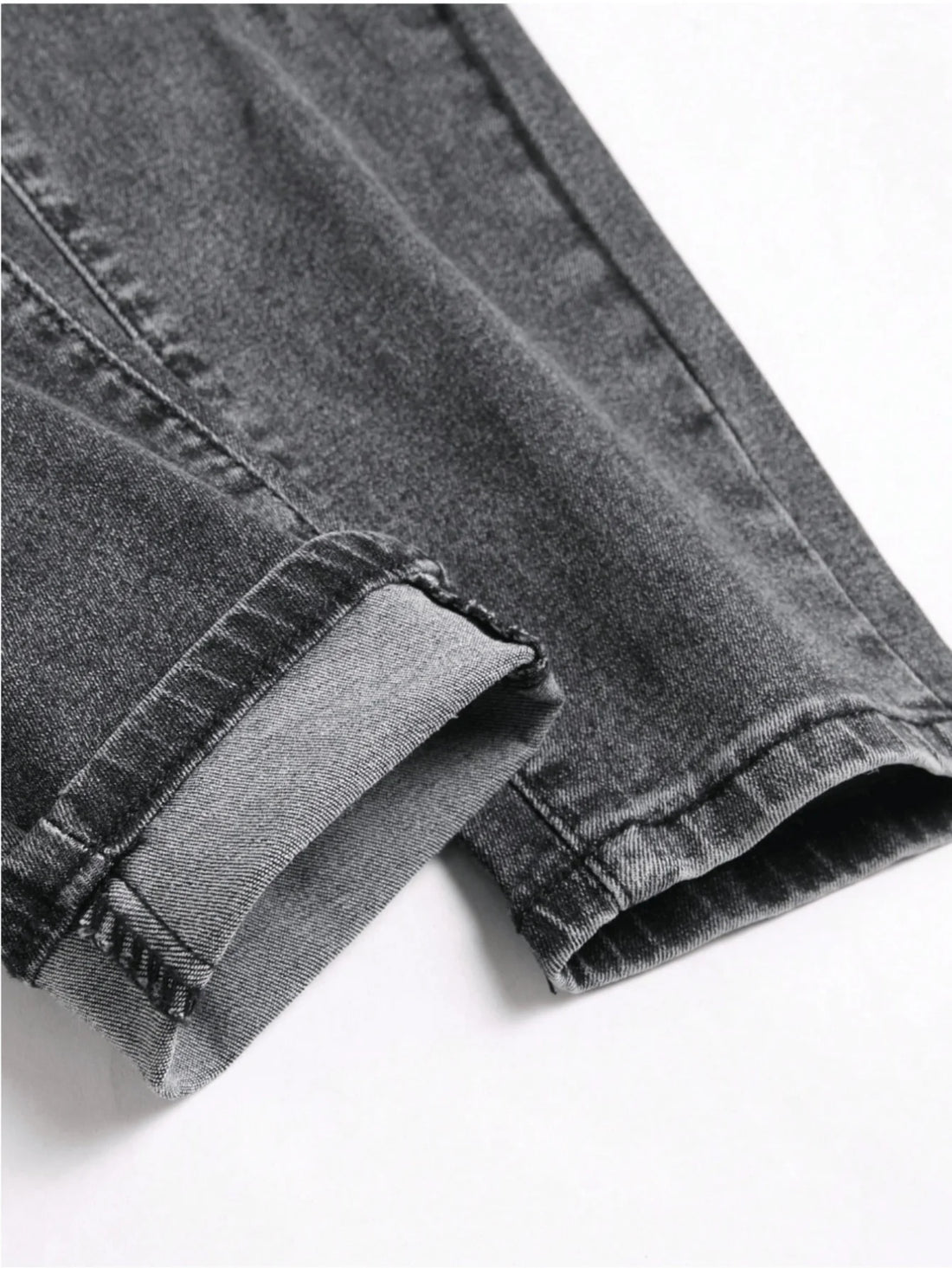 Men's Straight-Leg Streetwear Jeans in Raw Denim Featuring Five Pockets and Mid-Rise Stretch Durability
