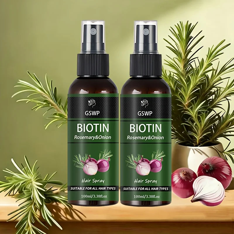 GSWP Biotin Rosemary & Onion Hair Care Spray, frizzy and split-end hair Deeply moisturises, nourishes Repairs damaged.100/200ml Halalzen