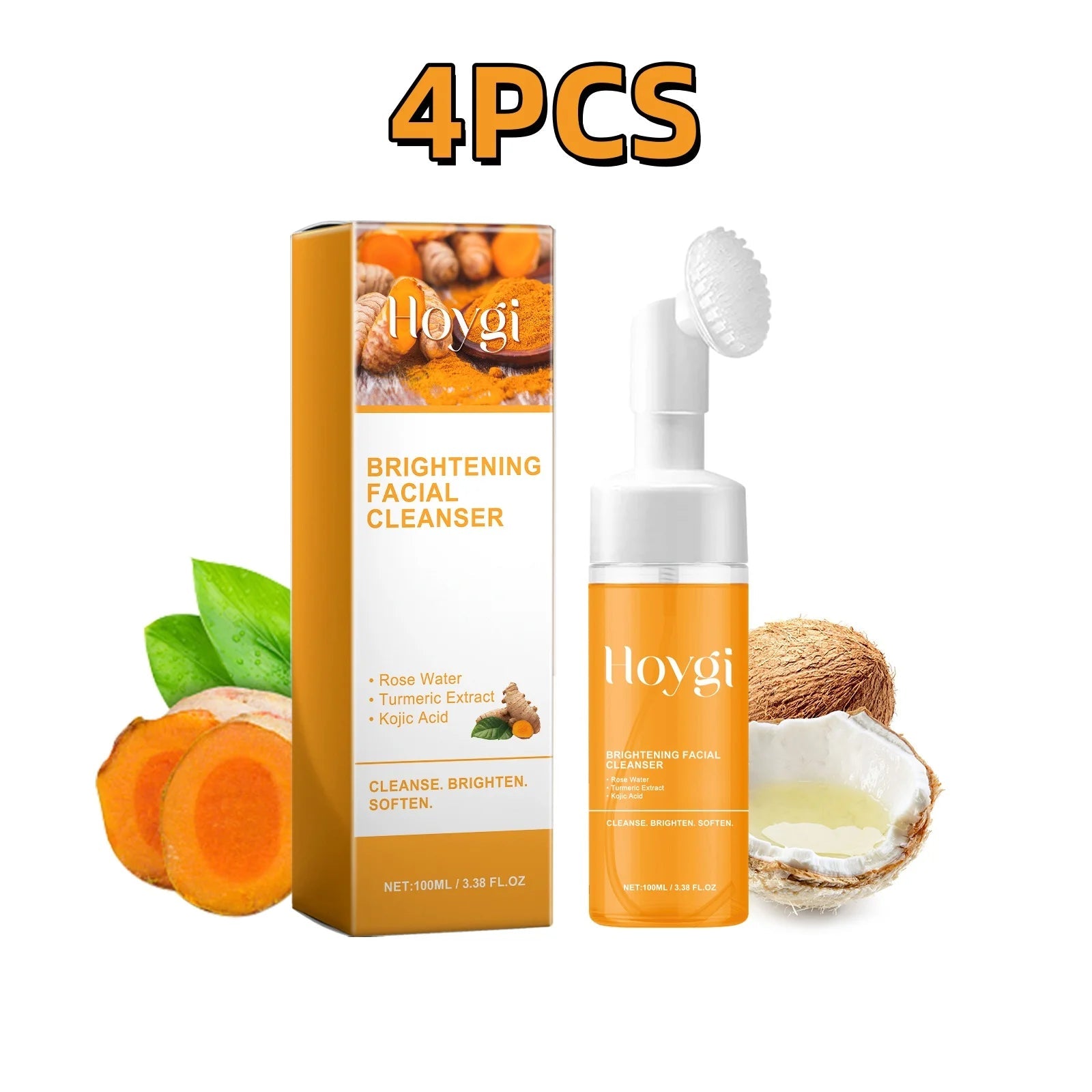 Turmeric Cleansing Milk Blackhead Keratin Remove Oil Control Shrink Pores Reduce Acne Scars Hydrate Moisturize Facial Cleanser Halalzen