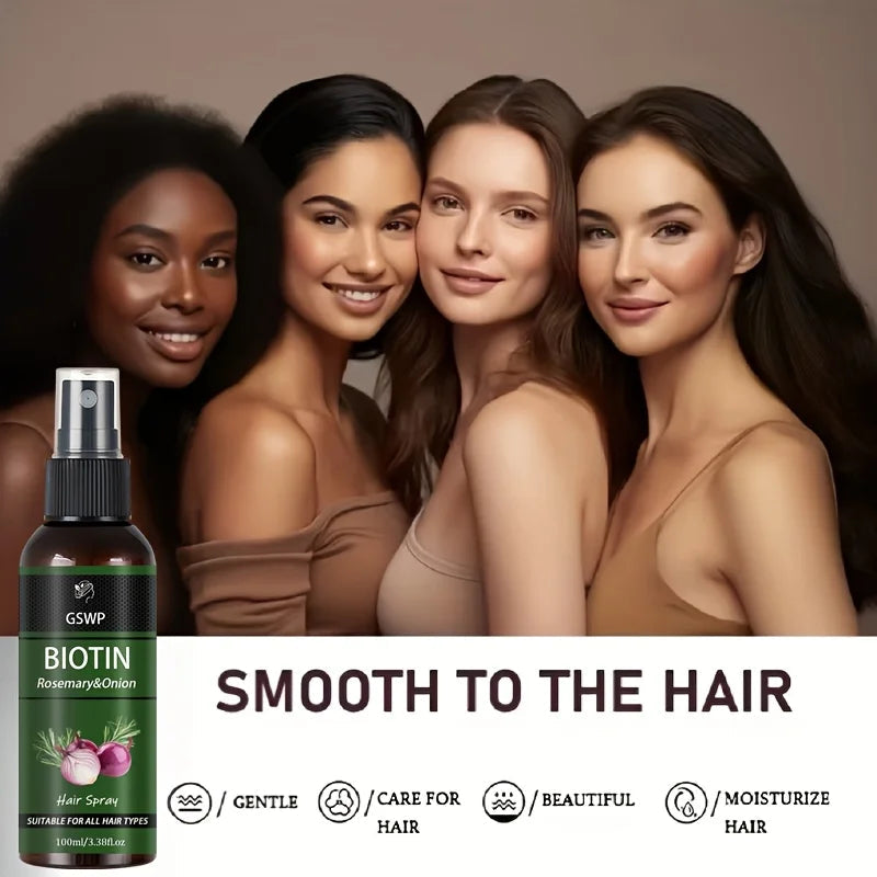 GSWP Biotin Rosemary & Onion Hair Care Spray, frizzy and split-end hair Deeply moisturises, nourishes Repairs damaged.100/200ml Halalzen