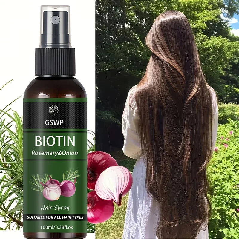 GSWP Biotin Rosemary & Onion Hair Care Spray, frizzy and split-end hair Deeply moisturises, nourishes Repairs damaged.100/200ml Halalzen