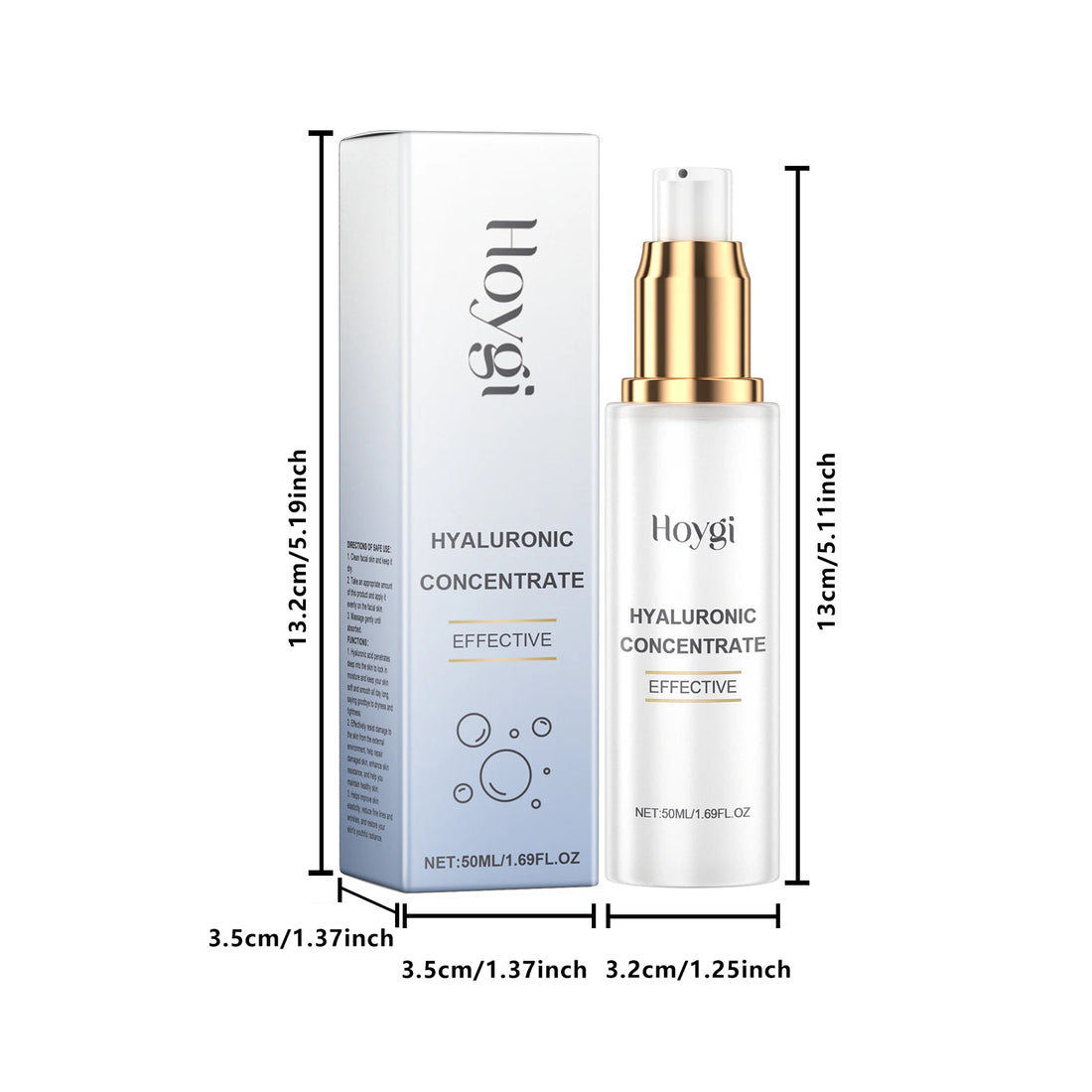 50ML Hyaluronic Acid Face Serum Gentle Hydrating Improve Skin Texture Enhance Smoothness Anti-oxidant Glowing Facial Serum