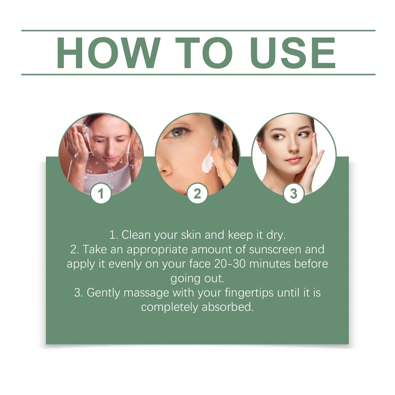 Hoygi Moisturize Sunscreen Cream Prevent Sunburn Moisturizing Reduce Redness Light Texture Non-sticky Gentle Sunblock Lotion Halalzen