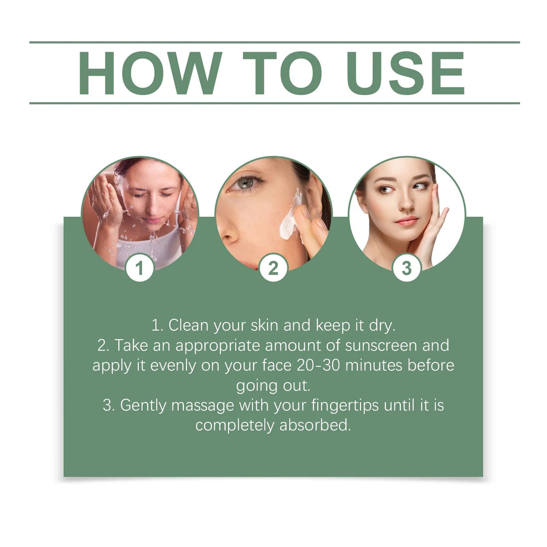 Hoygi Moisturize Sunscreen Cream Prevent Sunburn Moisturizing Reduce Redness Light Texture Non-sticky Gentle Sunblock Lotion Halalzen