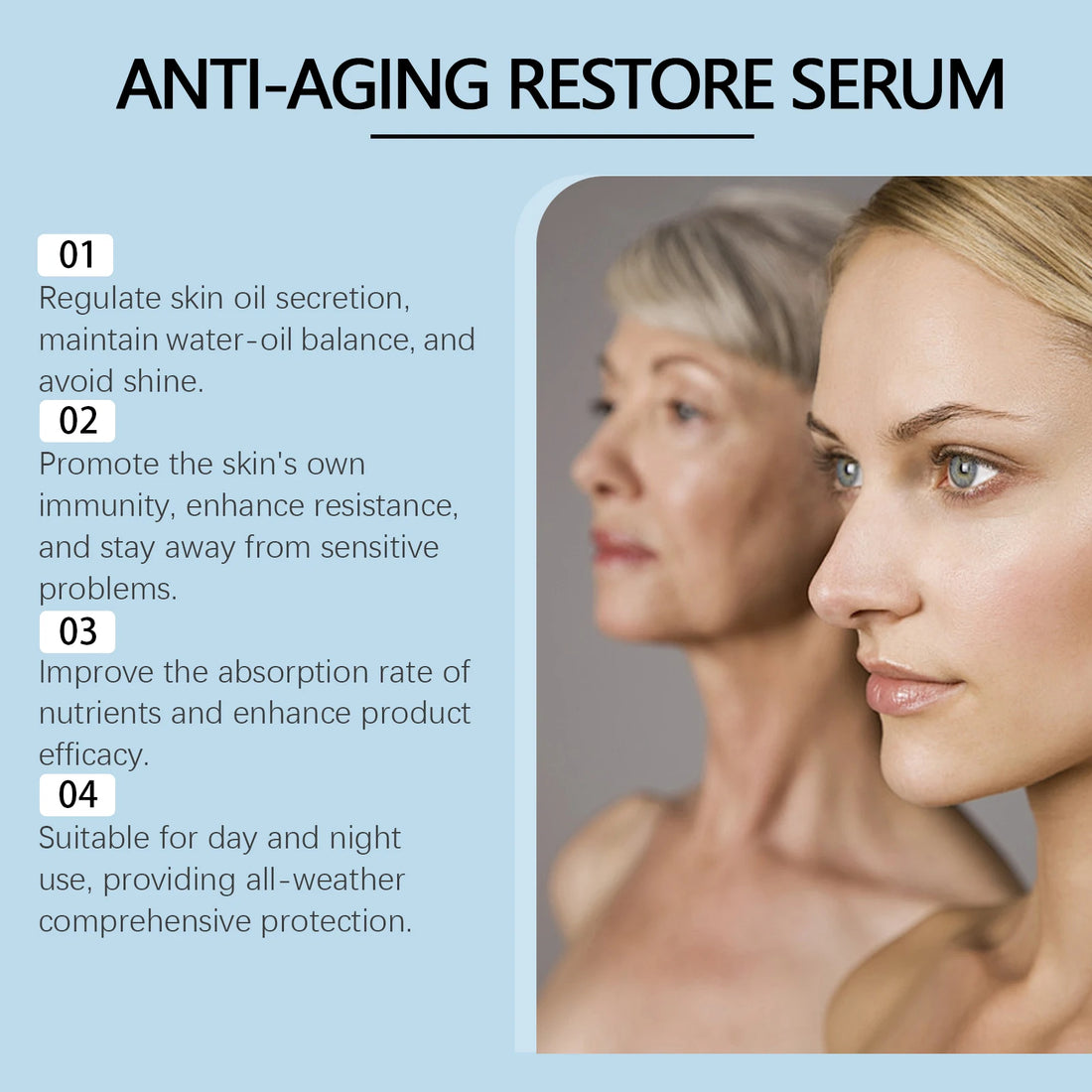 22.5ML Hyaluronic Acid Face Serum Deep Nourishing Enhance Smoothness Improve Skin Elasticity Strengthen Barrier Firming Facial Serum