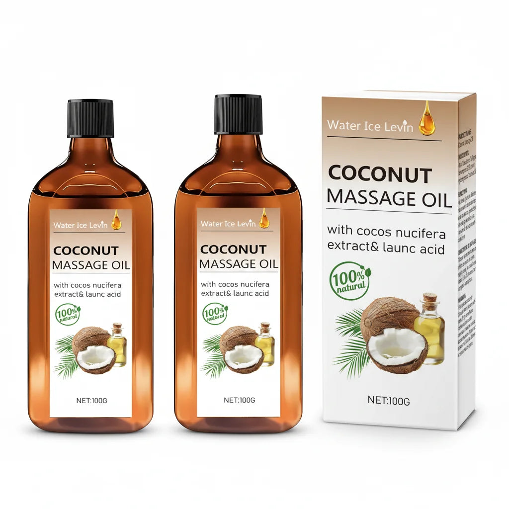 100% Natural Coconut Massage Oil with Lemongrass | Winter Skin Hydration & Glow | Non-Greasy Relaxing Ritual