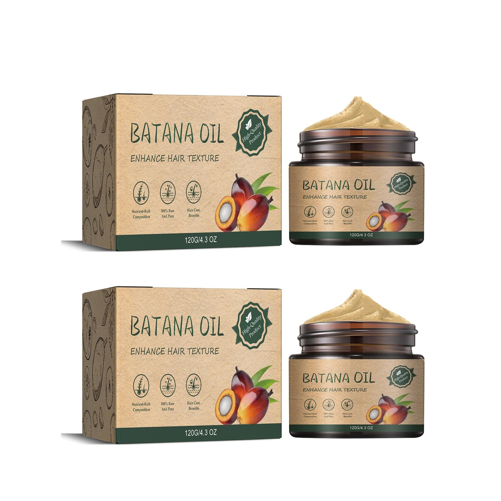 Batana Oil Hair Care Cream Deeply Moisturizes Scalp Stimulates Growth Restores Softness Revitalizes Hair Balanced Healthy Shine Hair Care Balm