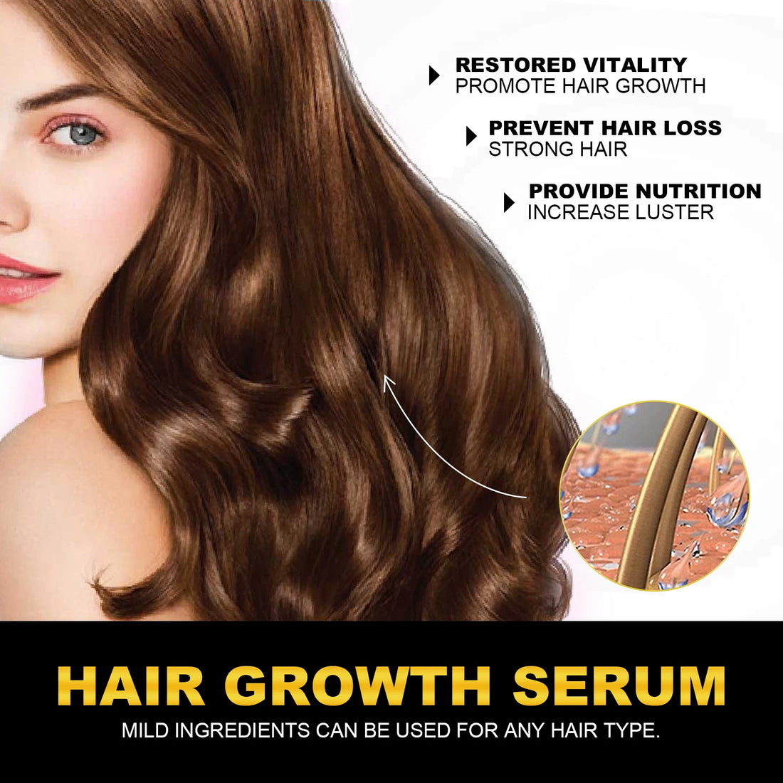 Hoegoa 30ml Castor Oil Hair Thickening Essential Oil Nourish Scalp Massage Refreshing Hair Growth Repair Smoothing Hair Care Oil