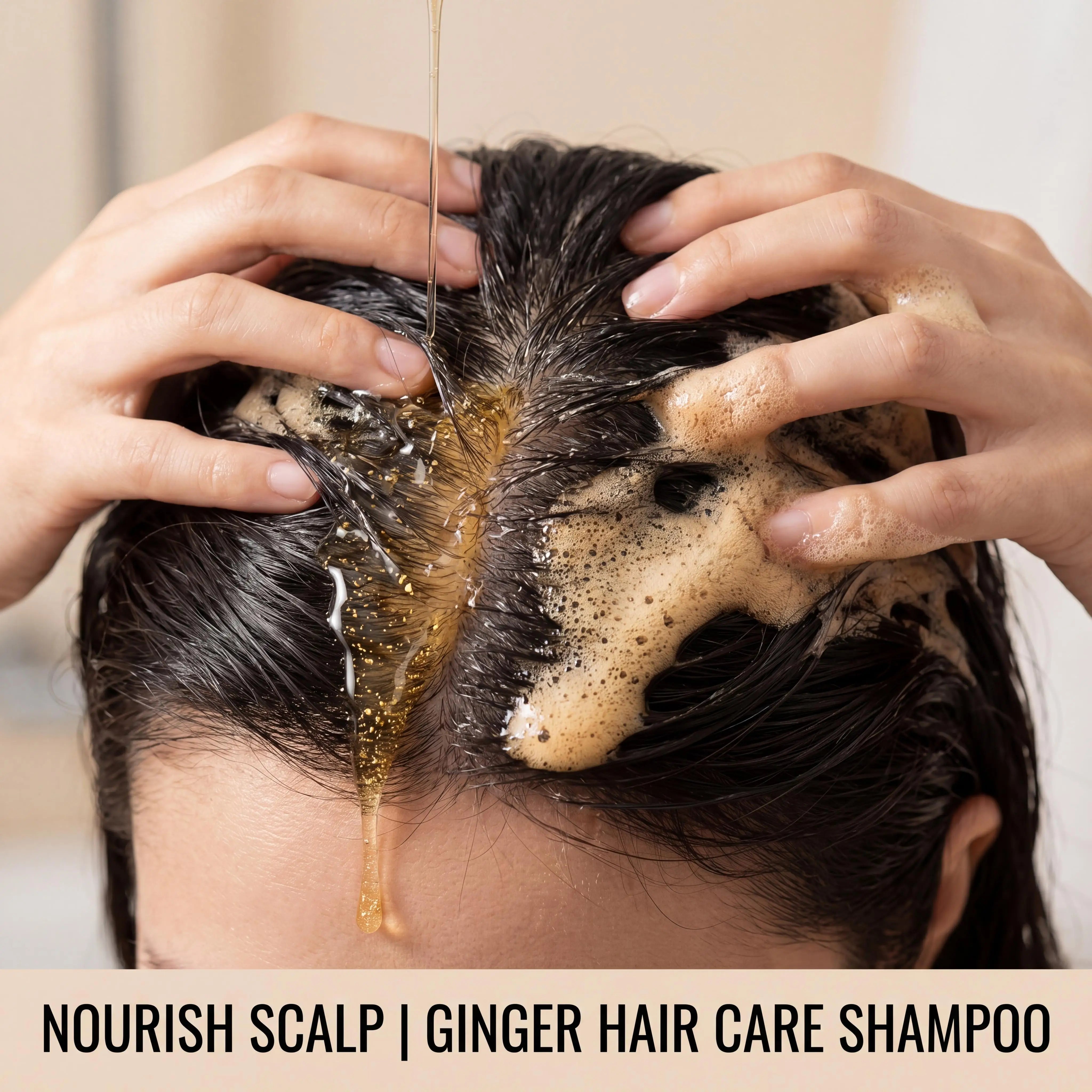 Ginger Extract Shampoo Lemon Scent Stimulates Follicles Activates Natural Growth System Improves Scalp Circulation Strengthens Hair Reduces Loss Hair Care Shampoo