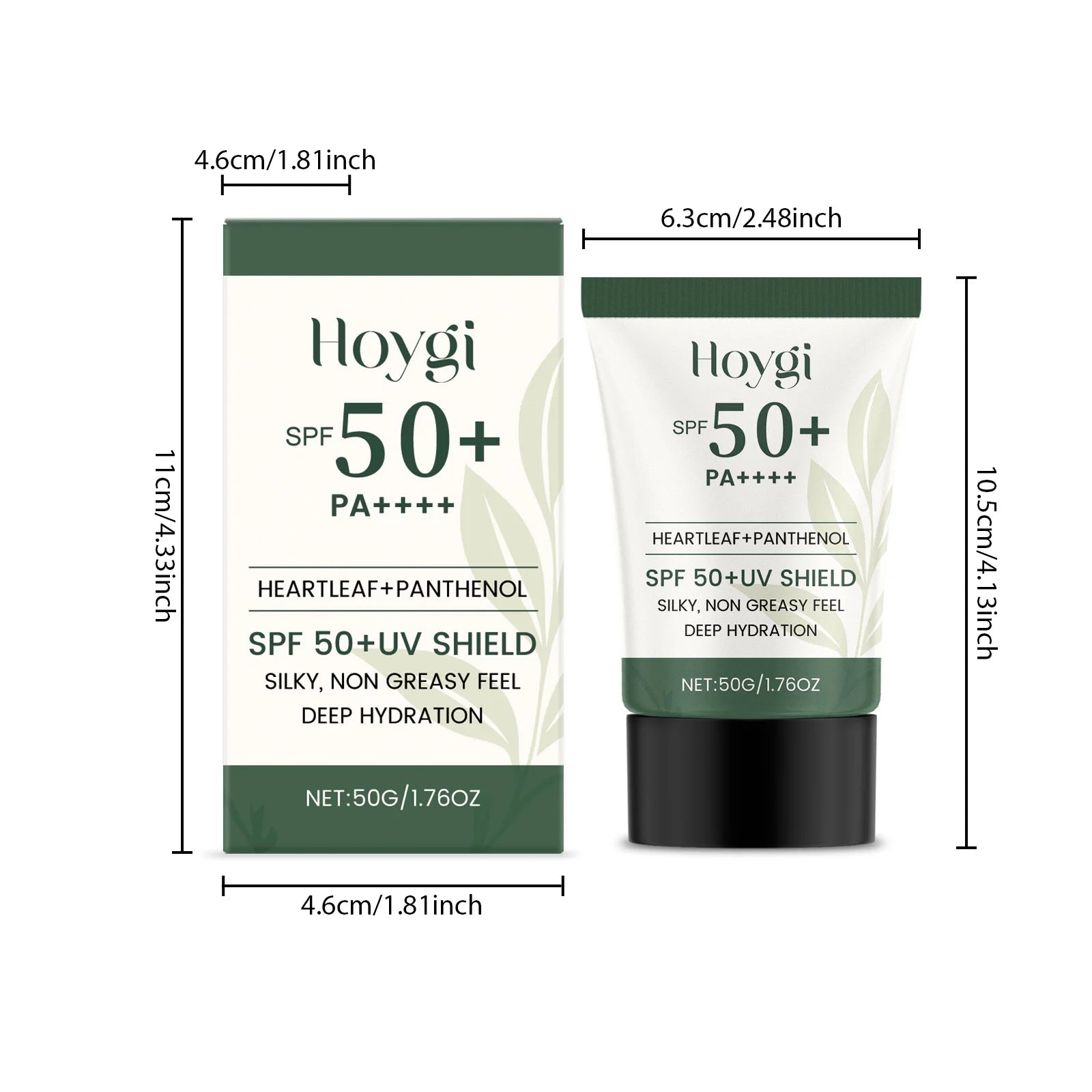 Hoygi Moisturize Sunscreen Cream Prevent Sunburn Moisturizing Reduce Redness Light Texture Non-sticky Gentle Sunblock Lotion Halalzen